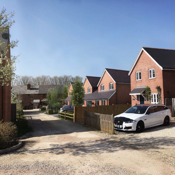 CGI montage of street end